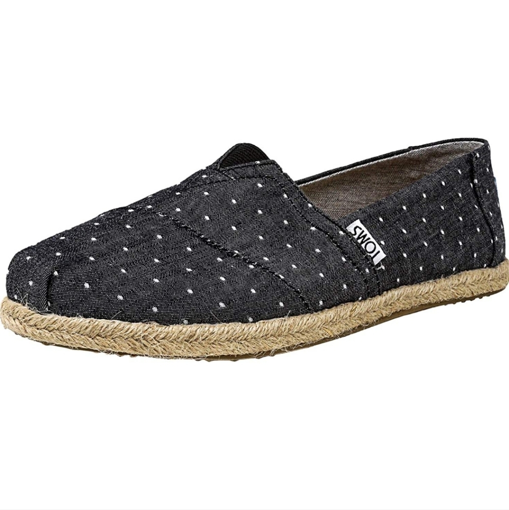 NWOT Black Dot Chambray TOMS